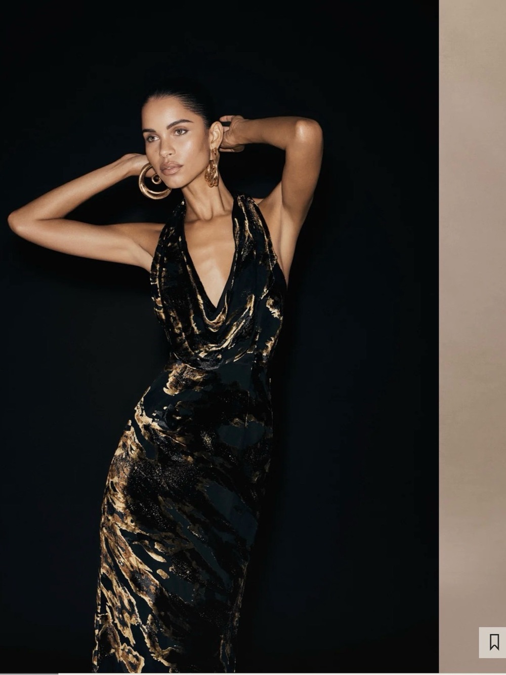 Talila: Cowl Front Maxi Dress - Velvet Burnout